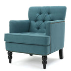 Fauteuil club en tissu à dossier capitonné Malone par Christopher Knight Home - 28,00 L x 29,50 l x 33,50 H