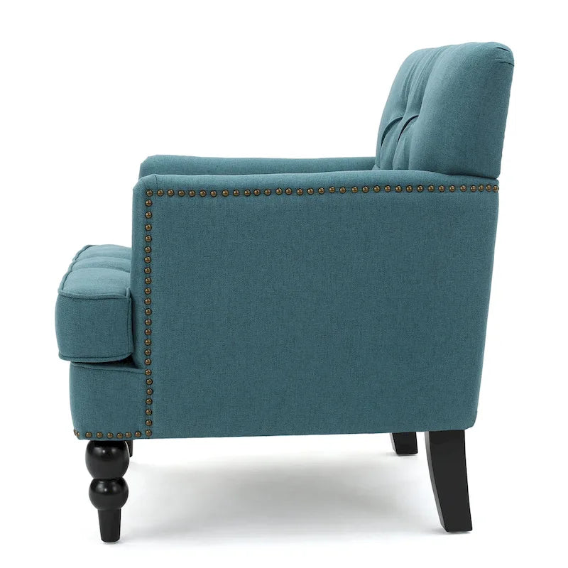 Fauteuil club en tissu à dossier capitonné Malone par Christopher Knight Home - 28,00 L x 29,50 l x 33,50 H