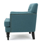 Fauteuil club en tissu à dossier capitonné Malone par Christopher Knight Home - 28,00 L x 29,50 l x 33,50 H