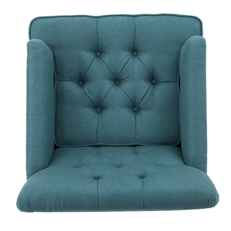 Fauteuil club en tissu à dossier capitonné Malone par Christopher Knight Home - 28,00 L x 29,50 l x 33,50 H