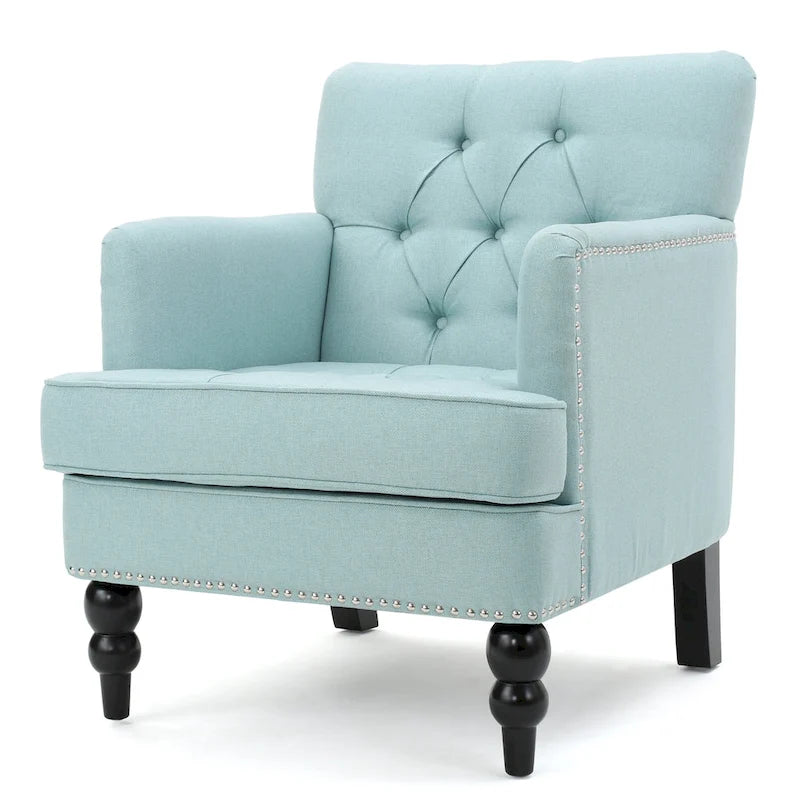 Fauteuil club en tissu à dossier capitonné Malone par Christopher Knight Home - 28,00 L x 29,50 l x 33,50 H
