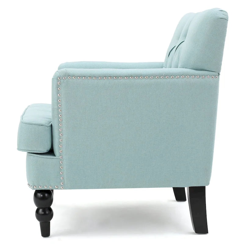 Fauteuil club en tissu à dossier capitonné Malone par Christopher Knight Home - 28,00 L x 29,50 l x 33,50 H