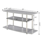 Meuble TV large à 3 niveaux Designs2Go No Tools de Convenience Concepts