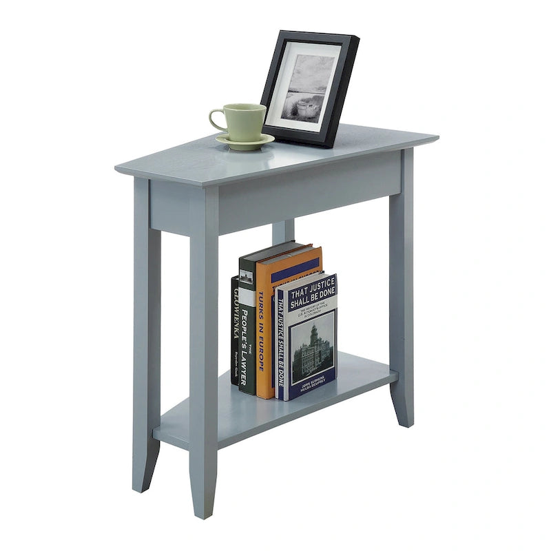 Table d'appoint d'angle American Heritage avec étagère de Convenience Concepts