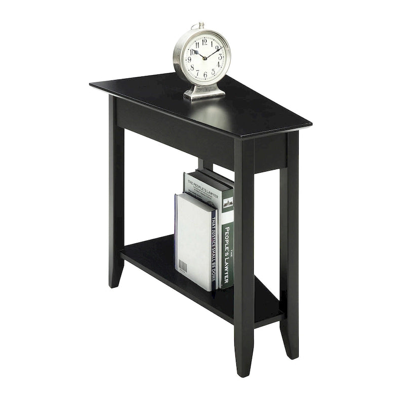Table d'appoint d'angle American Heritage avec étagère de Convenience Concepts