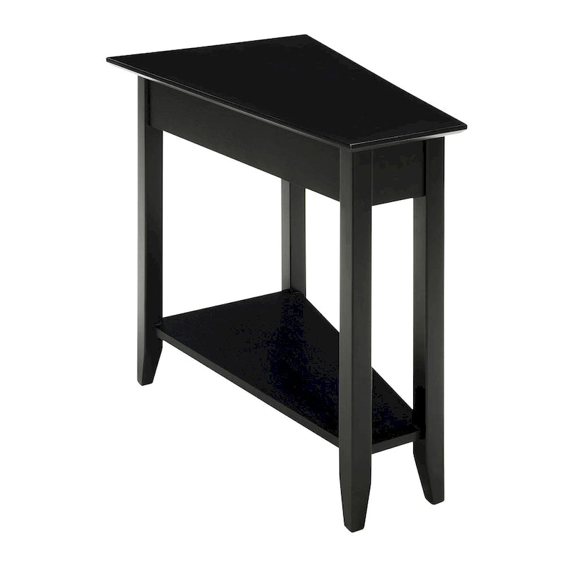 Table d'appoint d'angle American Heritage avec étagère de Convenience Concepts