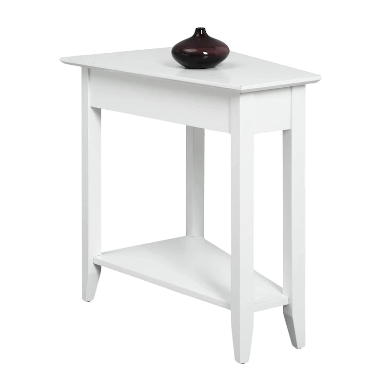 Table d'appoint d'angle American Heritage avec étagère de Convenience Concepts