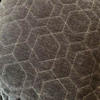 Canapé 3 places à dossier souple en tissu chocolat / gris / argent