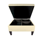 MJL Furniture Manhattan Allure Table basse capitonnée de rangement
