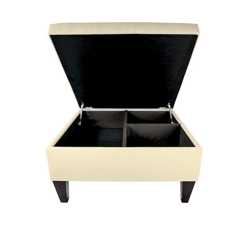 MJL Furniture Manhattan Allure Table basse capitonnée de rangement