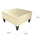 MJL Furniture Manhattan Allure Table basse capitonnée de rangement