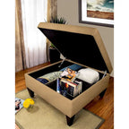 MJL Furniture Manhattan Allure Table basse capitonnée de rangement