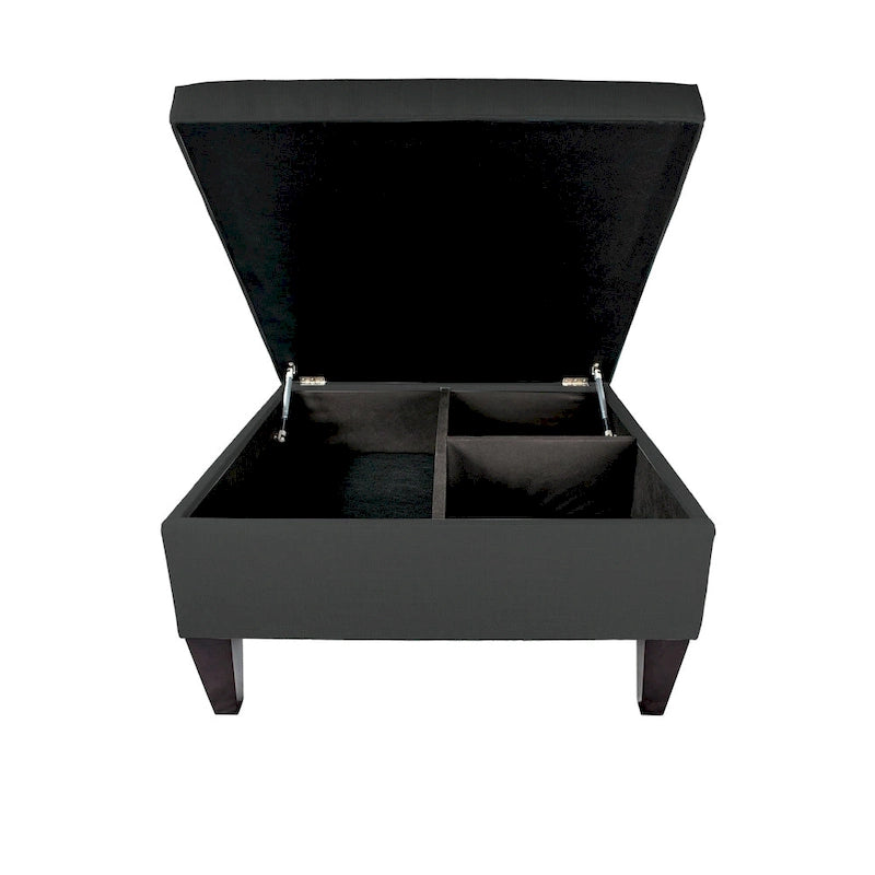 MJL Furniture Manhattan Allure Table basse capitonnée de rangement