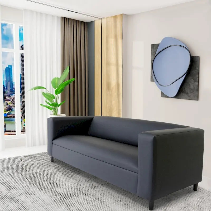 Canapé 3 places Mid-Century Modern – Similicuir, plusieurs coloris