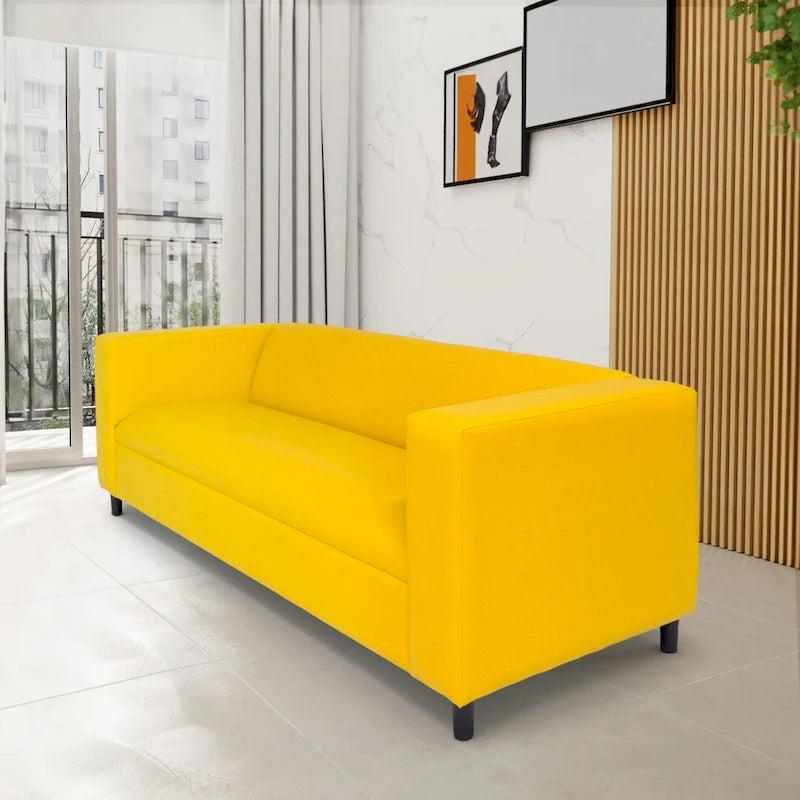 Canapé 3 places Mid-Century Modern – Similicuir, plusieurs coloris
