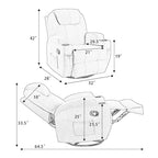 Fauteuil Inclinable de Massage Homall, Tissu, Pivotant, pour Salon
