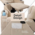 Fauteuil Inclinable de Massage Homall, Tissu, Pivotant, pour Salon