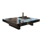 Table basse carrée JASIWAY de luxe léger en pierre frittée