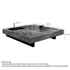 Table basse carrée JASIWAY de luxe léger en pierre frittée