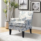 Fauteuil campagnard français – Multicolore, clous décoratifs, siège unique