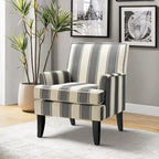 Fauteuil campagnard français – Multicolore, clous décoratifs, siège unique