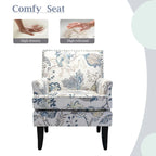 Fauteuil campagnard français – Multicolore, clous décoratifs, siège unique