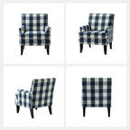 Fauteuil campagnard français – Multicolore, clous décoratifs, siège unique