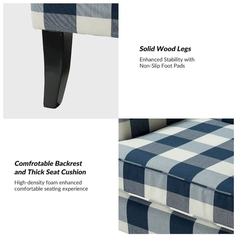 Fauteuil campagnard français – Multicolore, clous décoratifs, siège unique