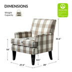 Fauteuil campagnard français – Multicolore, clous décoratifs, siège unique