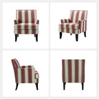 Fauteuil campagnard français – Multicolore, clous décoratifs, siège unique