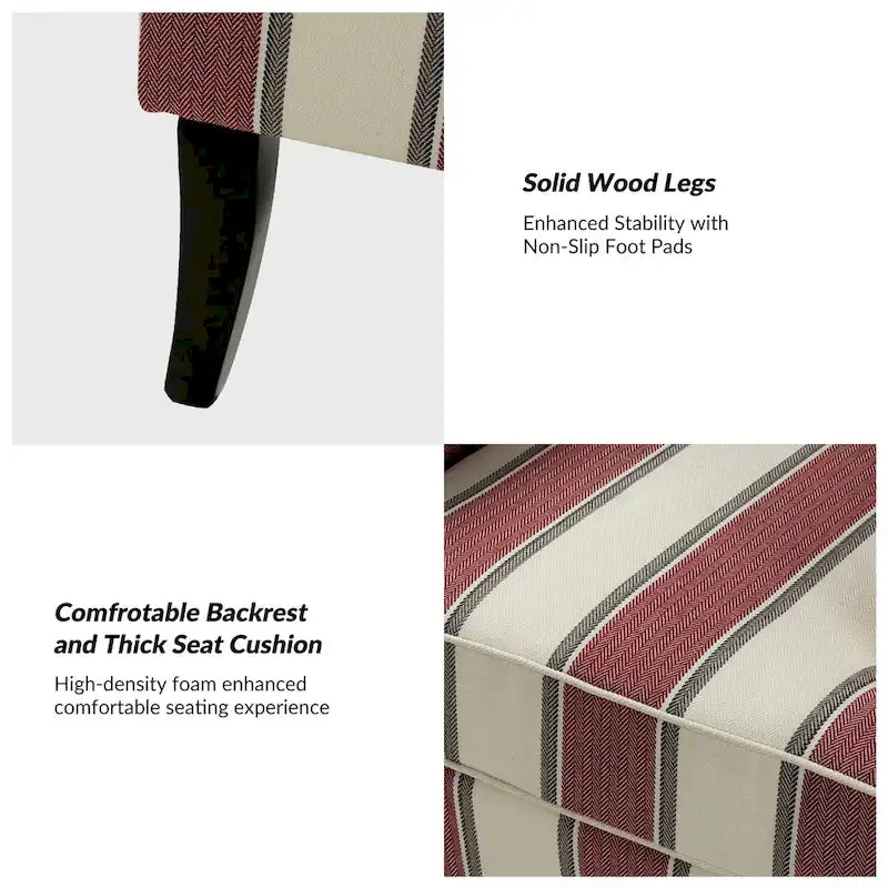 Fauteuil campagnard français – Multicolore, clous décoratifs, siège unique