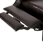 Fauteuil club inclinable avec dossier marron en similicuir pour 1 personne
