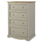 Commode en bois 4 tiroirs Corona