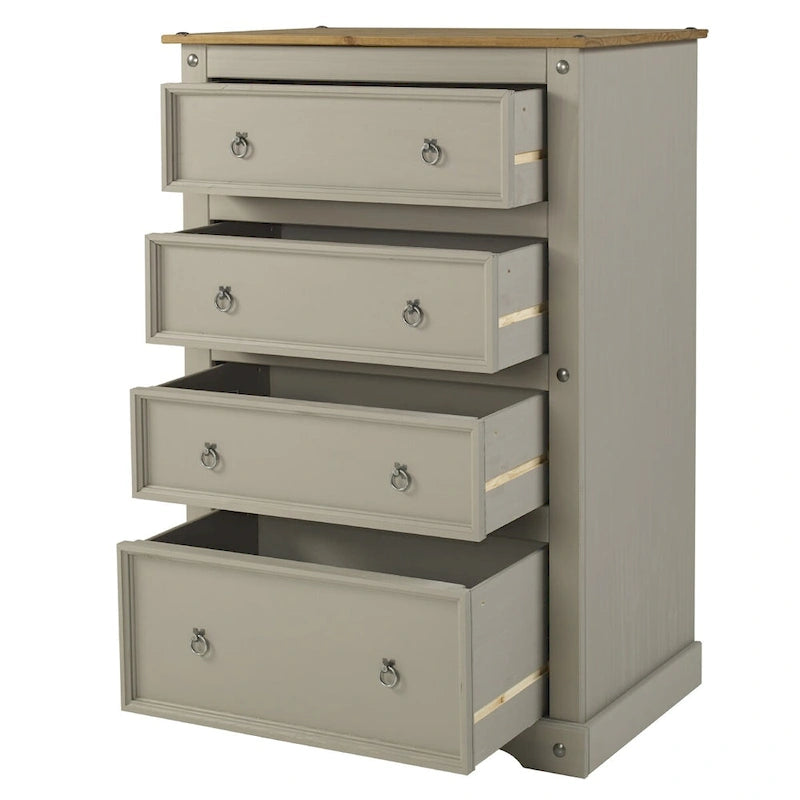 Commode en bois 4 tiroirs Corona