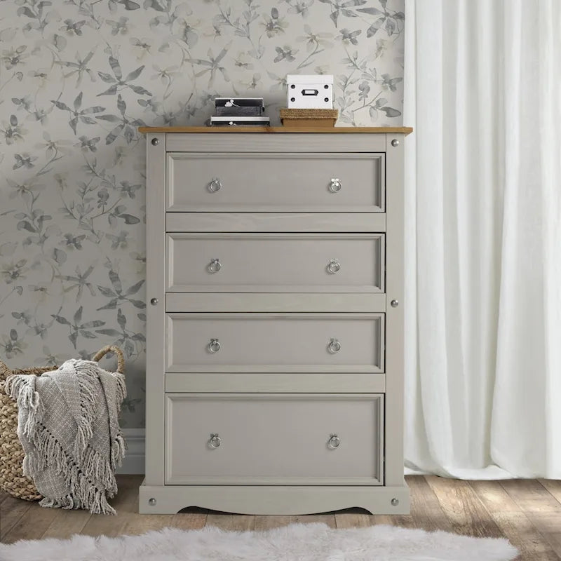 Commode en bois 4 tiroirs Corona