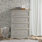Commode en bois 4 tiroirs Corona