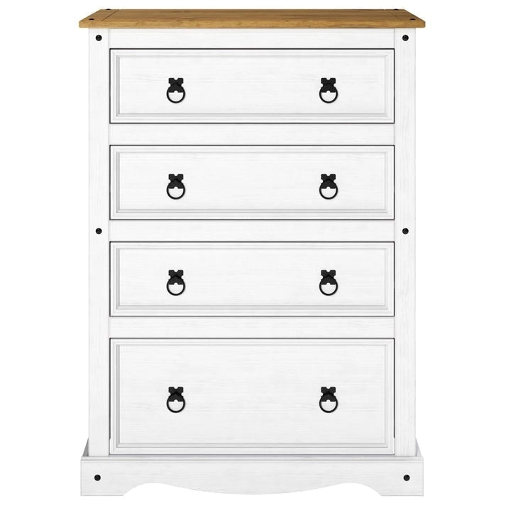 Commode en bois 4 tiroirs Corona