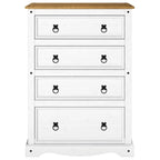 Commode en bois 4 tiroirs Corona
