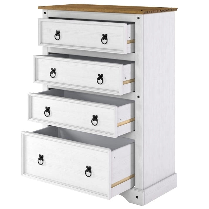 Commode en bois 4 tiroirs Corona