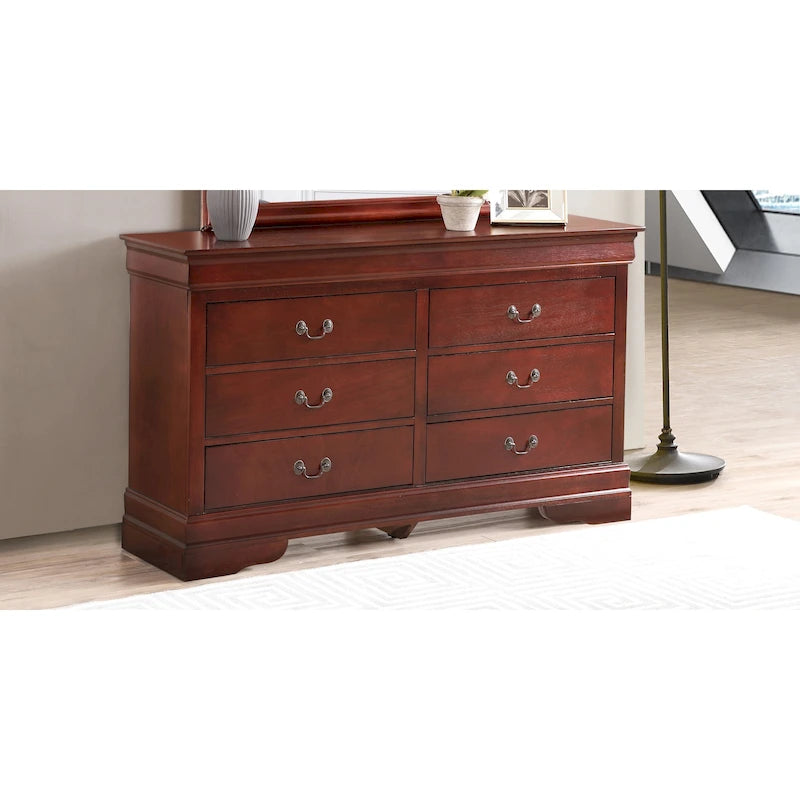 Commode 6 tiroirs pour chambre à coucher – Style traditionnel, plusieurs couleurs
