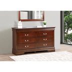 Commode 6 tiroirs pour chambre à coucher – Style traditionnel, plusieurs couleurs