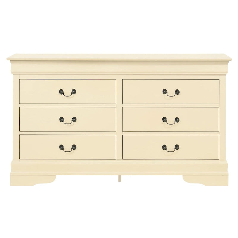 Commode 6 tiroirs pour chambre à coucher – Style traditionnel, plusieurs couleurs