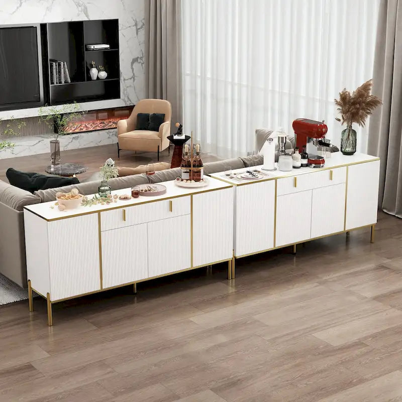 Buffet Commode Meuble de rangement Console Meuble télé Porte escamotable