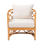 Fauteuil en rotin miel clair, 1 place