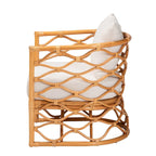 Fauteuil en rotin miel clair, 1 place