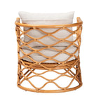 Fauteuil en rotin miel clair, 1 place