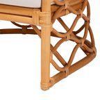 Fauteuil en rotin miel clair, 1 place