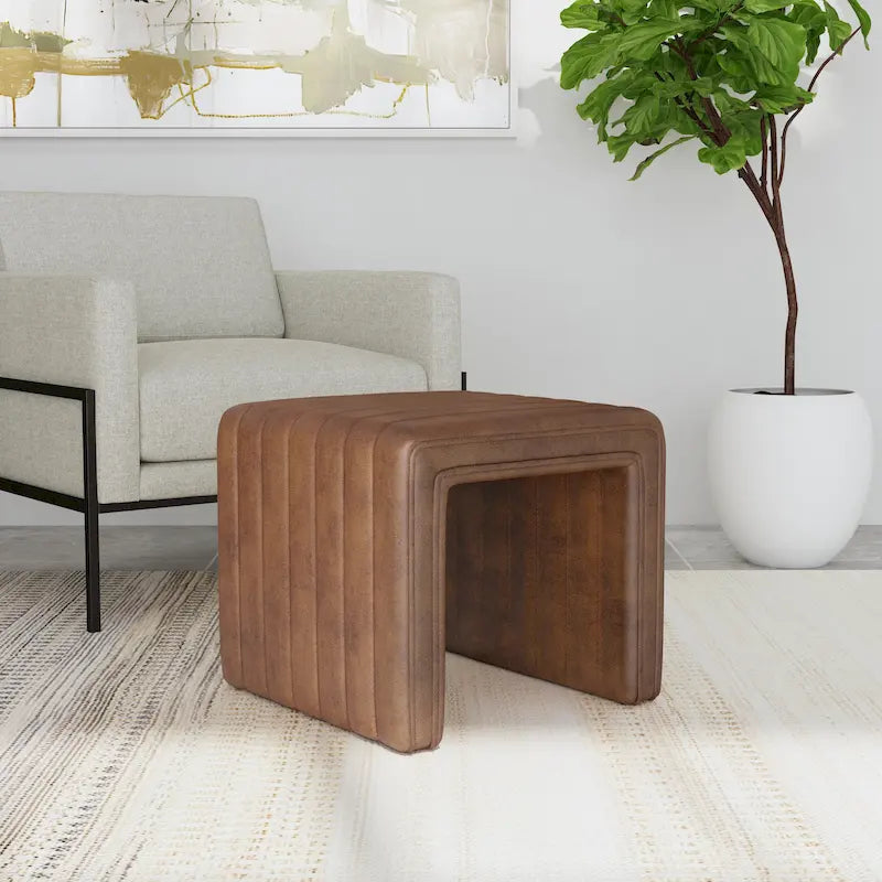 Ottoman HomePop moderne à rainures