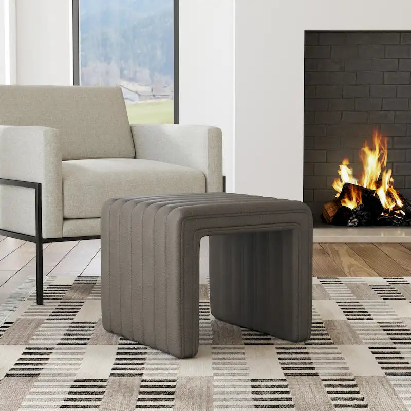 Ottoman HomePop moderne à rainures