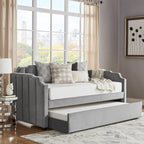 Lit de repos Chareau Glam en velours gris par iNSPIRE Q Modern